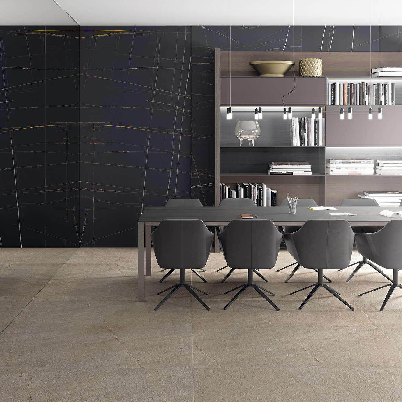 巖板的鋪貼演示